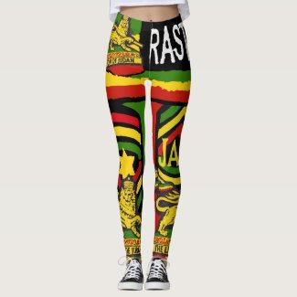 Reggae Steppers Leggings Rastafarian Designs