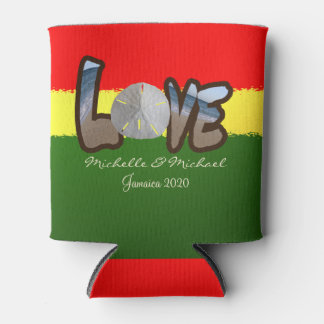 Reggae Style Sand dollar Love Can Cooler