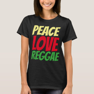REGGAE t-shirts, PEACE LOVE T-Shirt