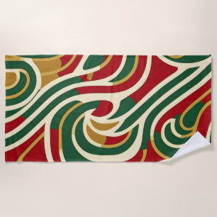 Reggae Tribal Pop Art Beach Towel