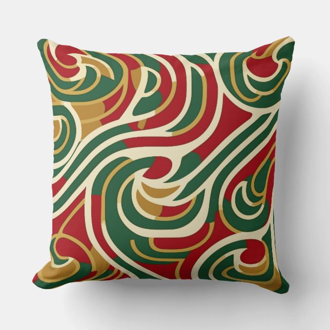 Reggae Tribal Pop Art Throw Pillow (Front)