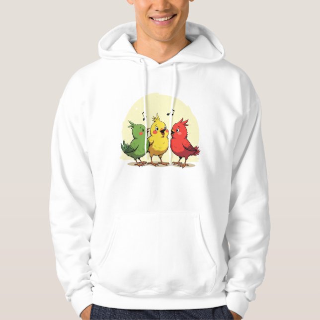 Reggae Vibe Cartoon Birds Hoodie (Front)