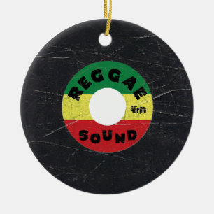 Reggae Vinyl Record Christmas Ornament