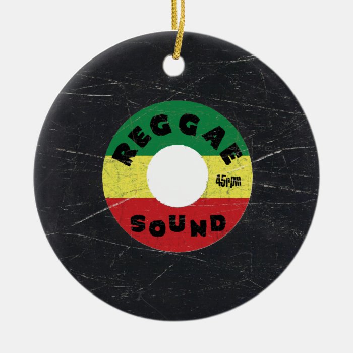 Reggae Vinyl Record Christmas Ornament