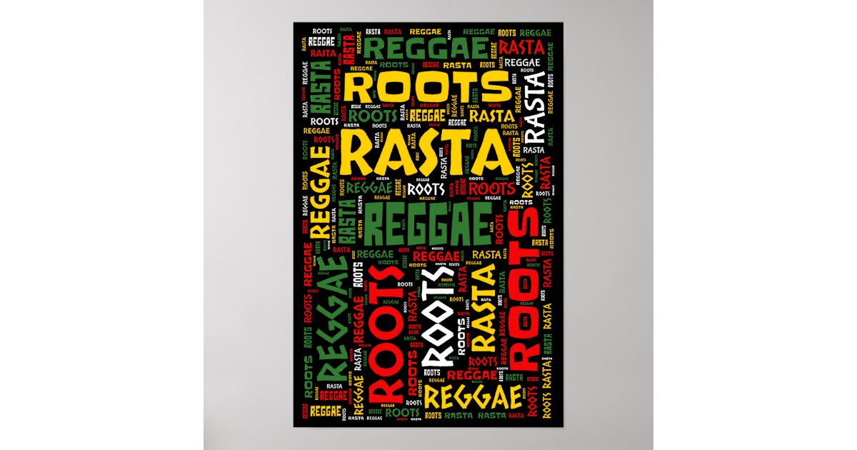 Reggae WordArt Poster | Zazzle