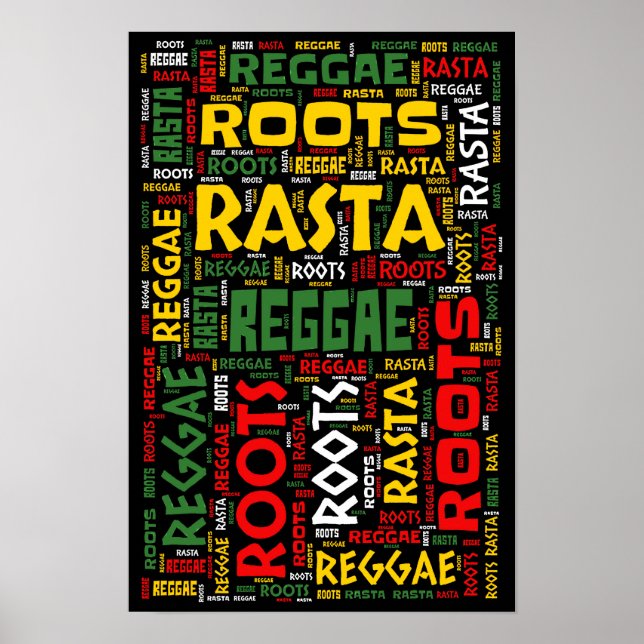 Reggae WordArt Poster (Front)
