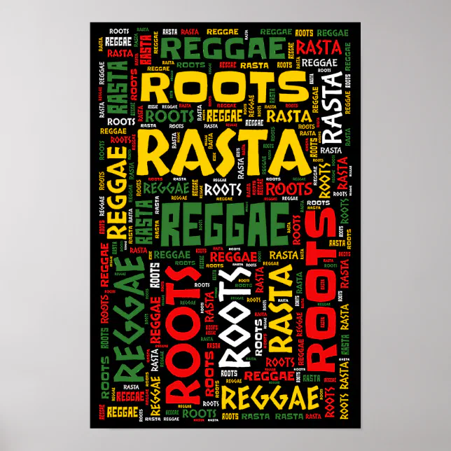 Reggae WordArt Poster | Zazzle