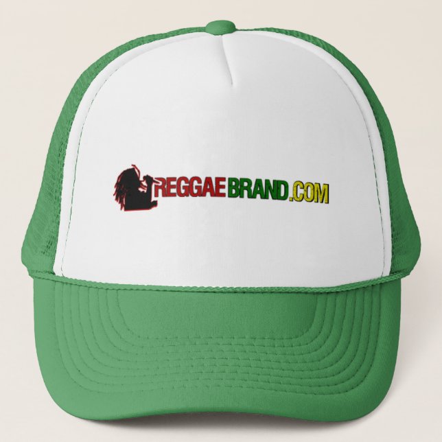 ReggaeBrand.com Trucker Hat (Green) (Front)
