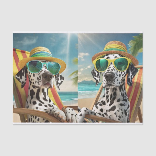 Reggie Bahama & Matilda Mama, Dalmatians on Vaca Tissue Paper (Front)