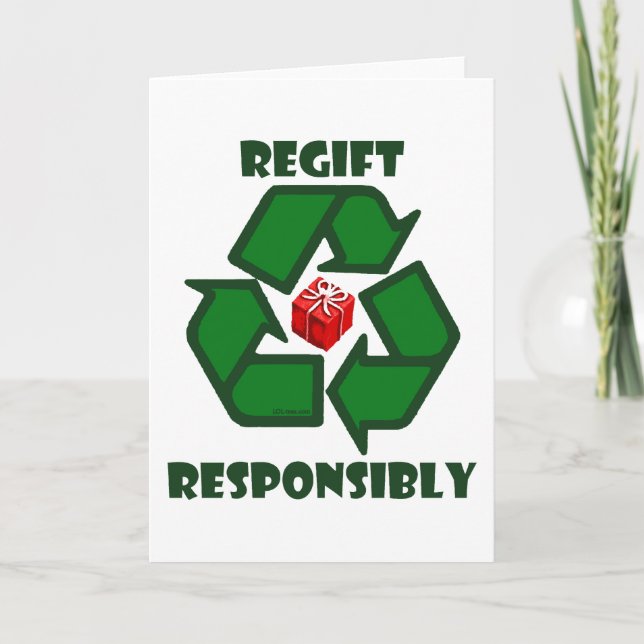Regift Responsibly Holiday Card (Front)