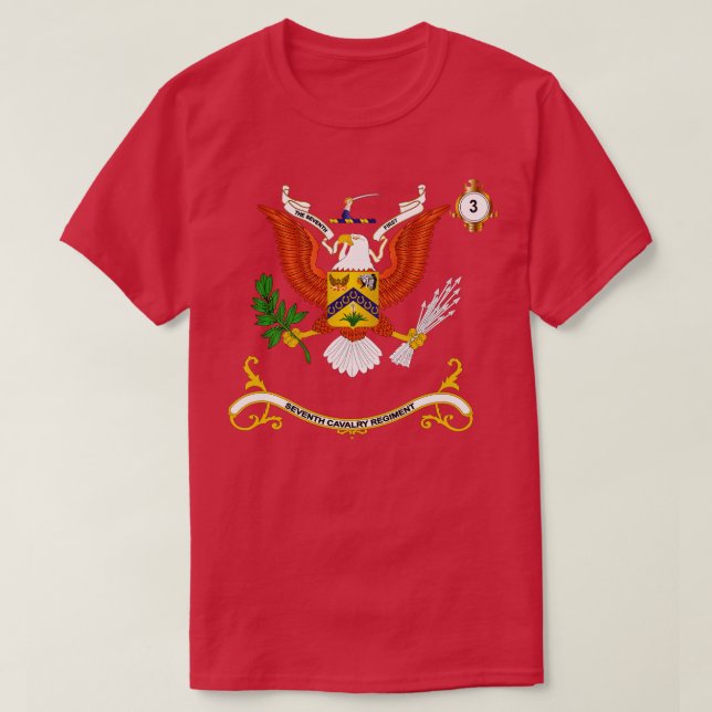 Regimental Colors 3rd Squadron 7th Cavalry Regimen T-Shirt (Design Front)