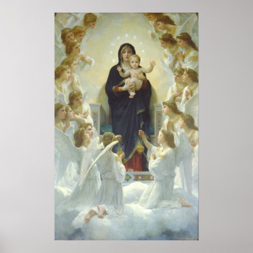 Regina angelorum  William Adolphe Bouguereau Poster