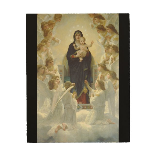 Regina angelorum – William Adolphe Bouguereau Wood Wall Art (Front)