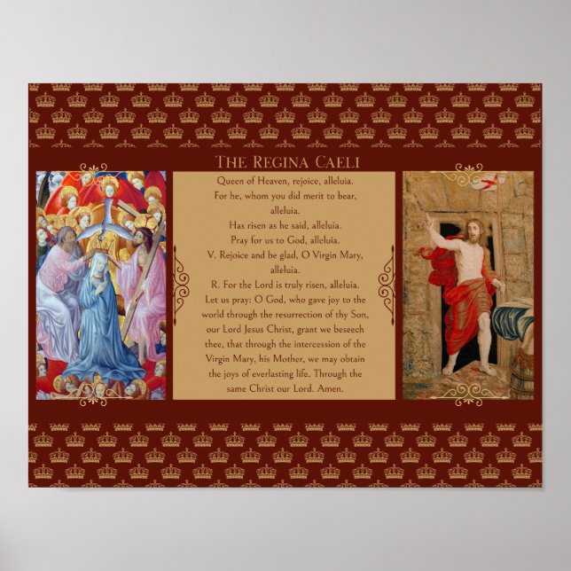 Regina Caeli with Christ and Mary Poster (Front)
