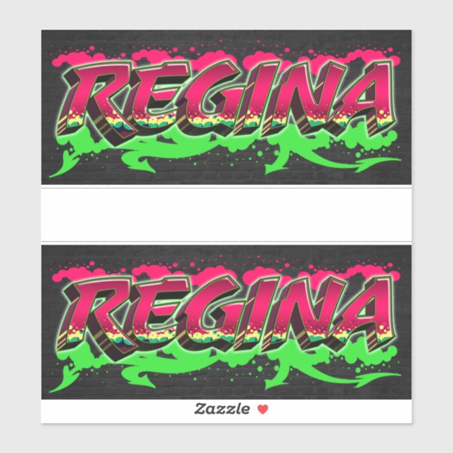 Regina First Name Name Graffiti Decal Sticker (Sheet)