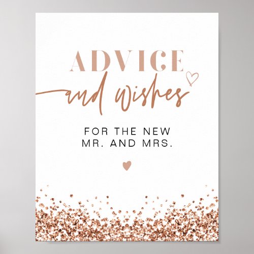 REGINA Rose Gold Advice For The Bride  Groom  Poster