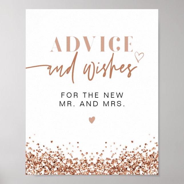 REGINA Rose Gold Advice For The Bride & Groom  Poster (Front)
