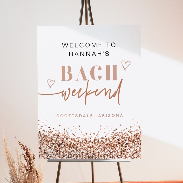 REGINA Rose Gold Bachelorette Weekend Welcome Foam Board (Creator Uploaded)