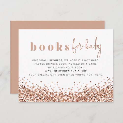 REGINA Rose Gold Sequins Books For Baby Card