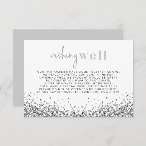 REGINA Silver Glam Sequins Wishing Well Card