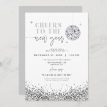 REGINA Silver Sequins Disco New Year's Eve Party Invitation