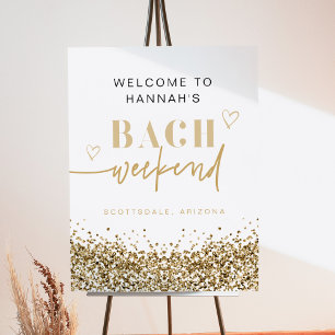REGINA Yellow Gold Bachelorette Weekend Welcome Foam Board