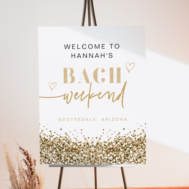 REGINA Yellow Gold Bachelorette Weekend Welcome Foam Board (Creator Uploaded)