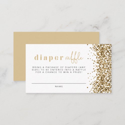 REGINA Yellow Gold Sequins Diaper Raffle Card