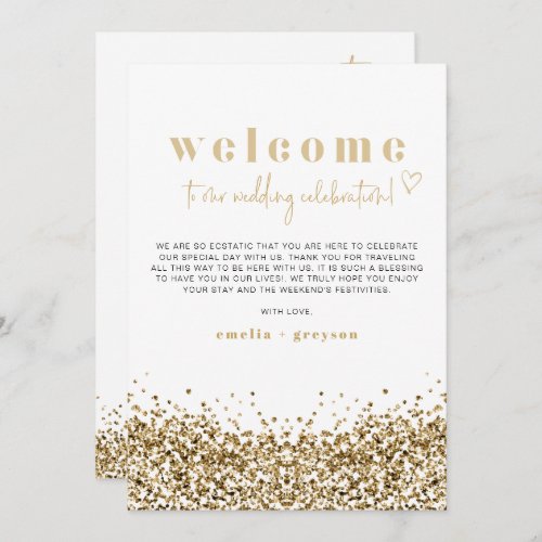 REGINA Yellow Gold Welcome Letter Timeline Card