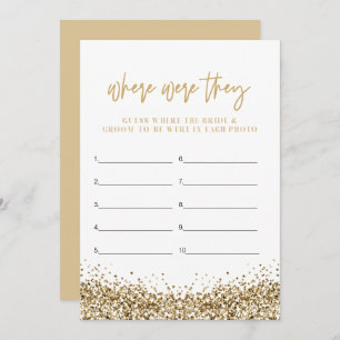 REGINA Yellow Gold Where Were They Bridal Shower Invitation