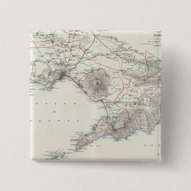 Region of Naples Italy Pinback Button (Front)