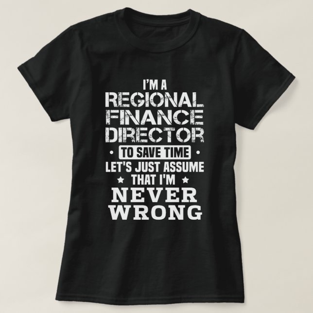Regional Finance Director T-Shirt (Design Front)