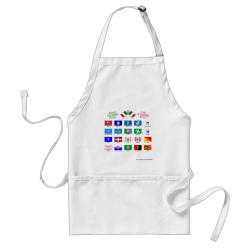 Regional Flags of Italy Adult Apron