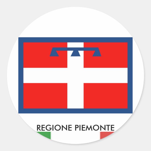 Regione Piemonte flag Classic Round Sticker (Front)