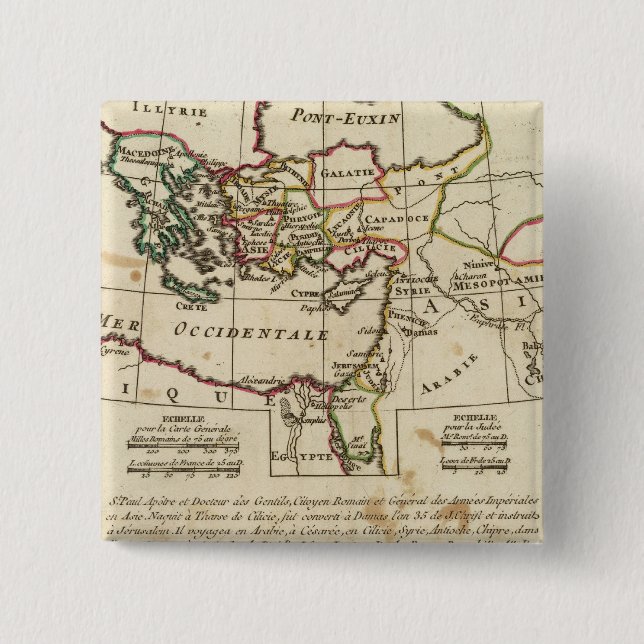 Regions, places in the New Testament Pinback Button (Front)