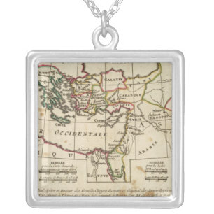 Regions, places in the New Testament Silver Plated Necklace