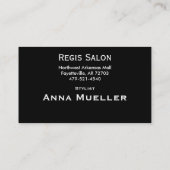REGIS SALON, www.regissalons.com Business Card (Back)