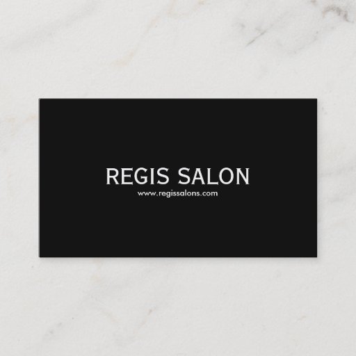 Customizable REGIS SALON, www.regissalons.com Business Card Template