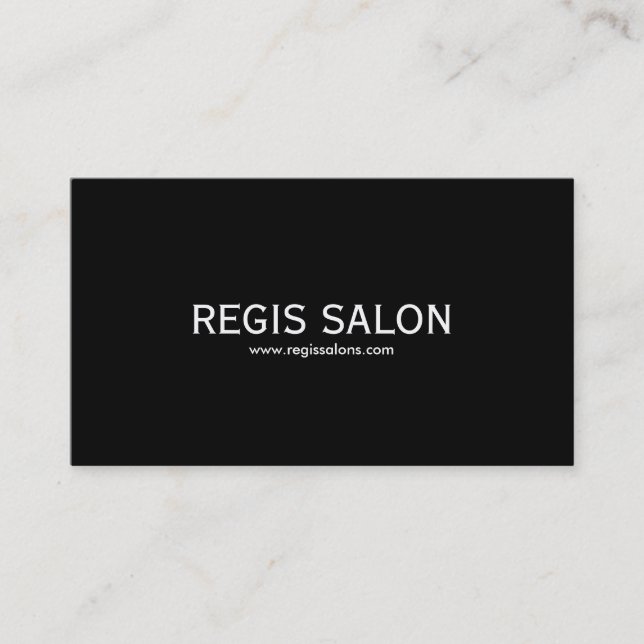 REGIS SALON, www.regissalons.com Business Card (Front)