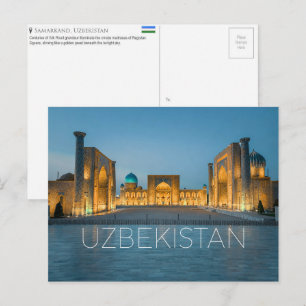 Registan, Samarkand, Uzbekistan Travel Postcard