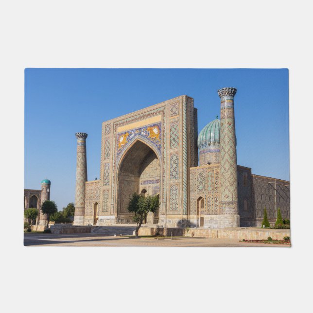 Registan square at sunset - Samarkand, Uzbekistan Doormat (Front)