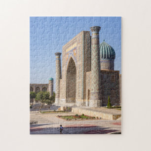 Registan square at sunset - Samarkand, Uzbekistan Jigsaw Puzzle