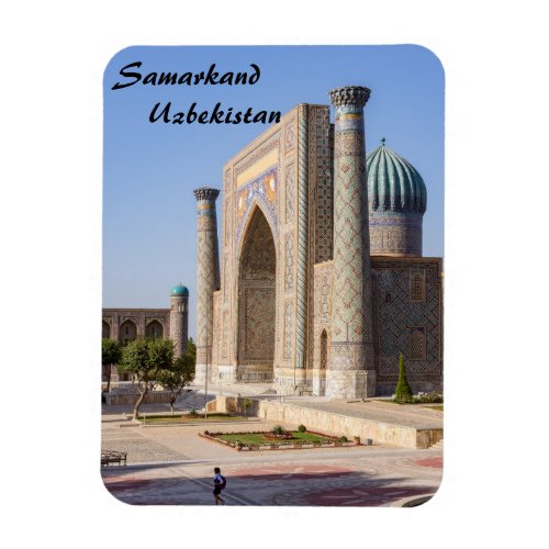 Registan square at sunset _ Samarkand Uzbekistan Magnet