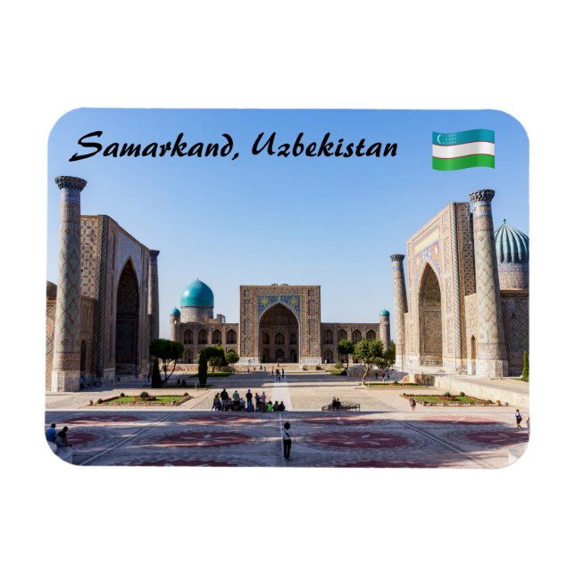 Registan square at sunset - Samarkand, Uzbekistan Magnet (Horizontal)