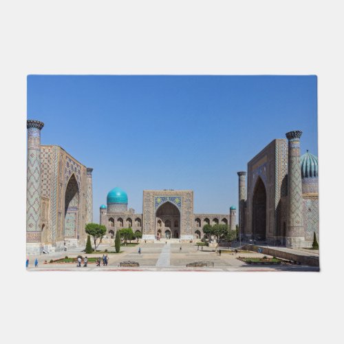 Registan square _ Samarkand Uzbekistan Asia Doormat