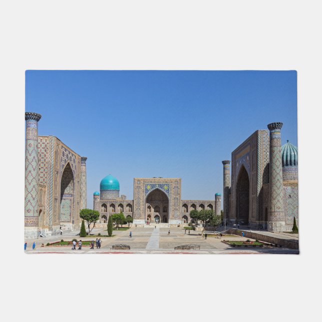 Registan square - Samarkand, Uzbekistan, Asia Doormat (Front)