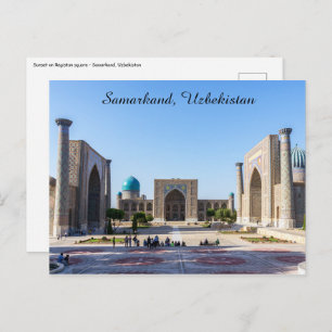 Registan square - Samarkand, Uzbekistan, Asia Postcard
