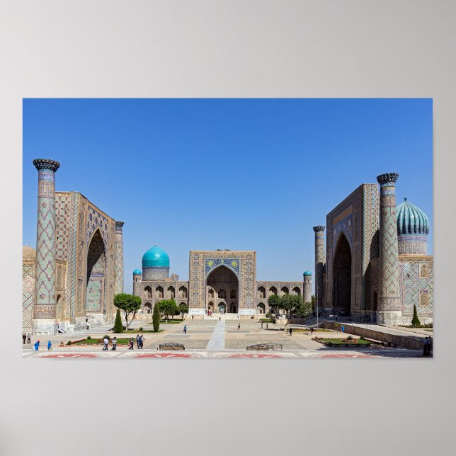 Registan square - Samarkand, Uzbekistan, Asia Poster (Front)