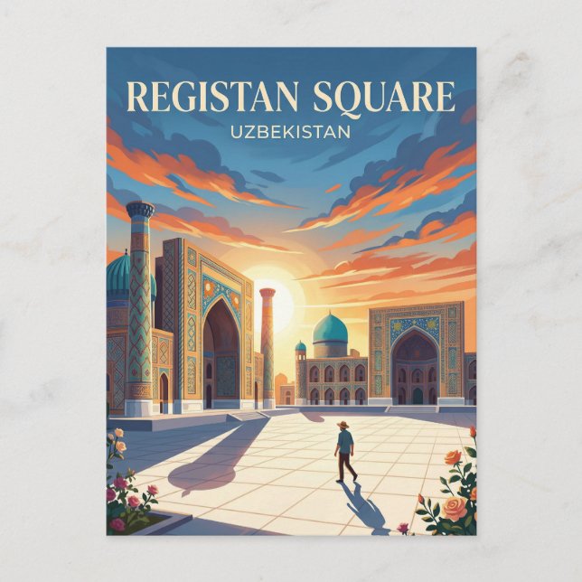 Registan Square Uzbekistan Postcard (Front)