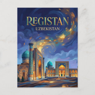 Registan Square Uzbekistan Postcard